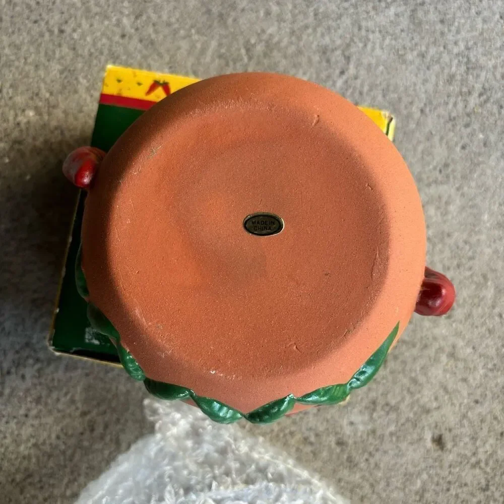 Giftco Chili Pepper Terra Cotta Salsa Pot *New*